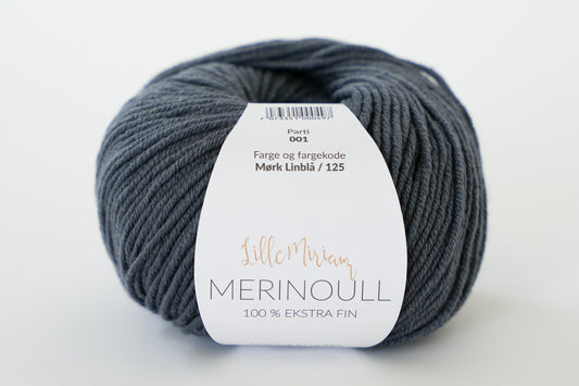 Merinould - Mørk Linblå 125